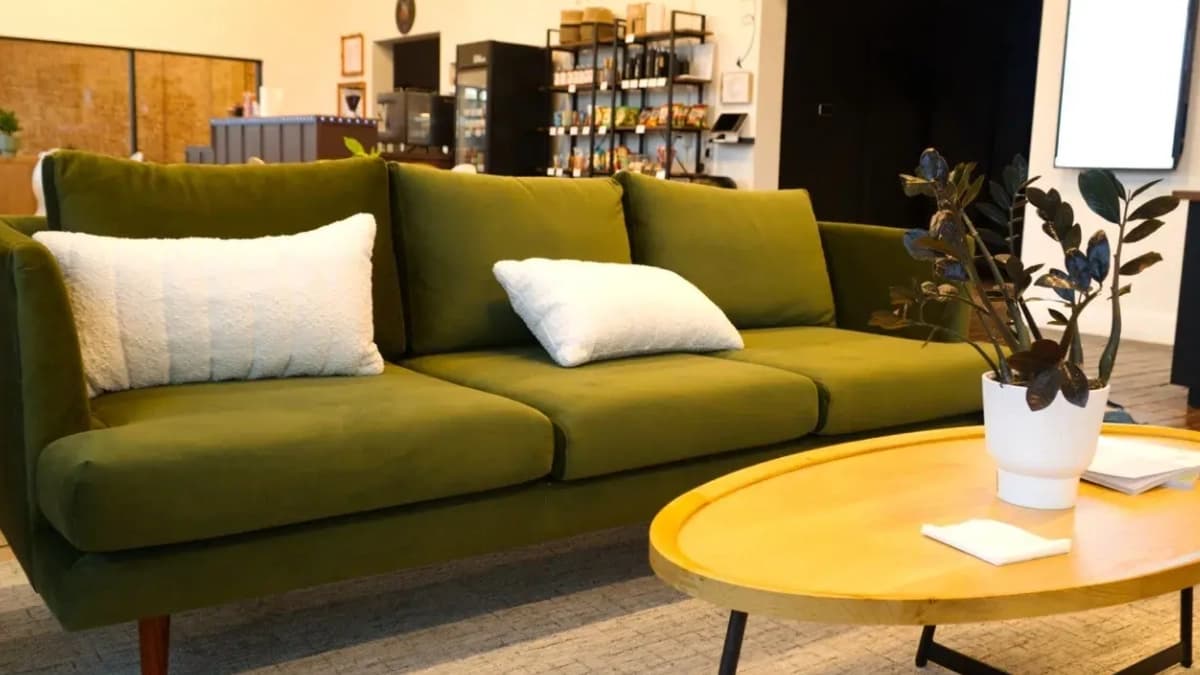 A place to sit and talk at the Hub